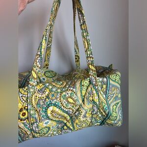 Vintage 2000s Vera Bradley large weekender duffel bag in green print